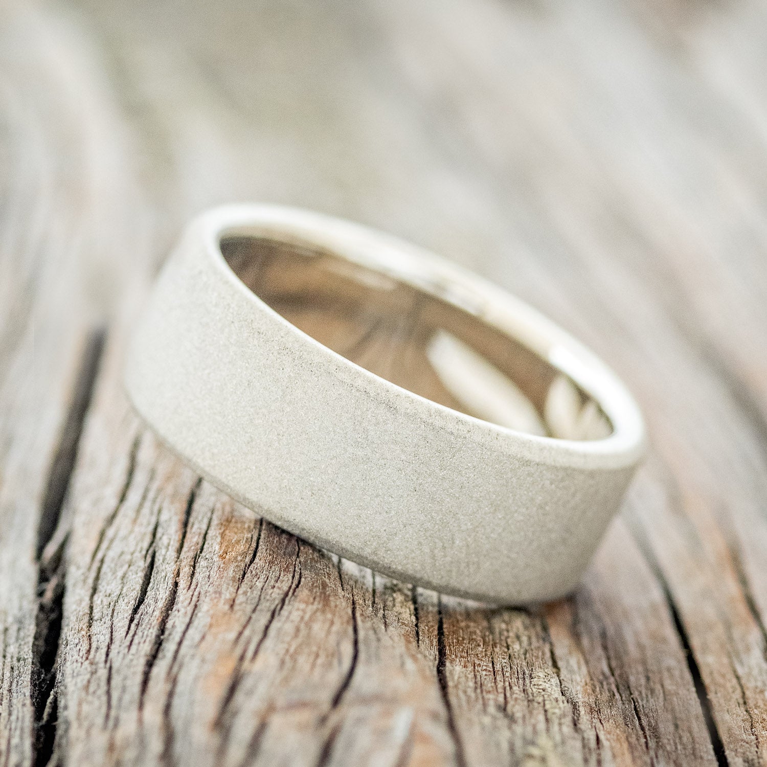 SOLID METAL SANDBLASTED WEDDING BAND-14