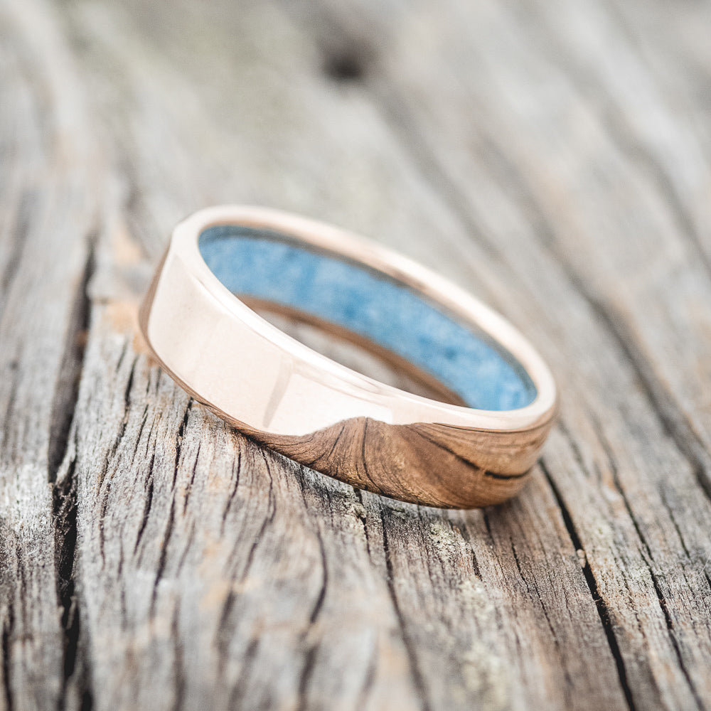 TURQUOISE LINED WEDDING BAND-3