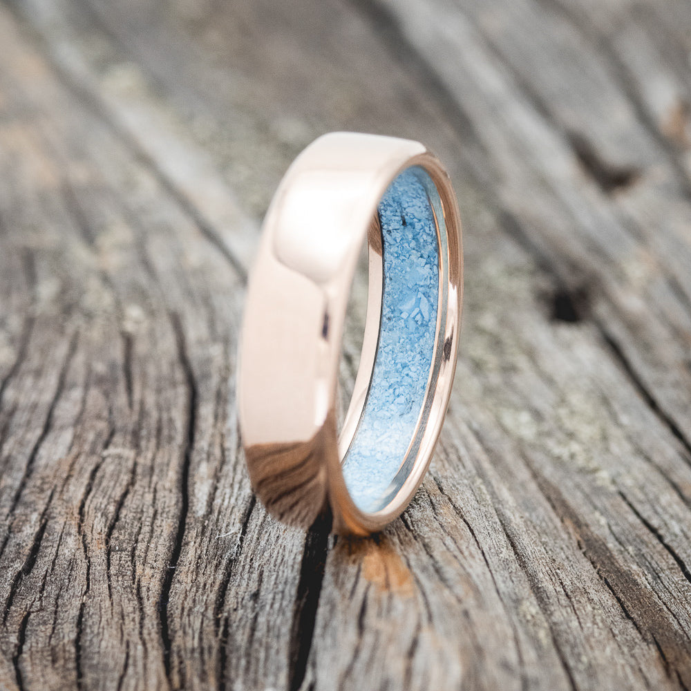 TURQUOISE LINED WEDDING BAND-2