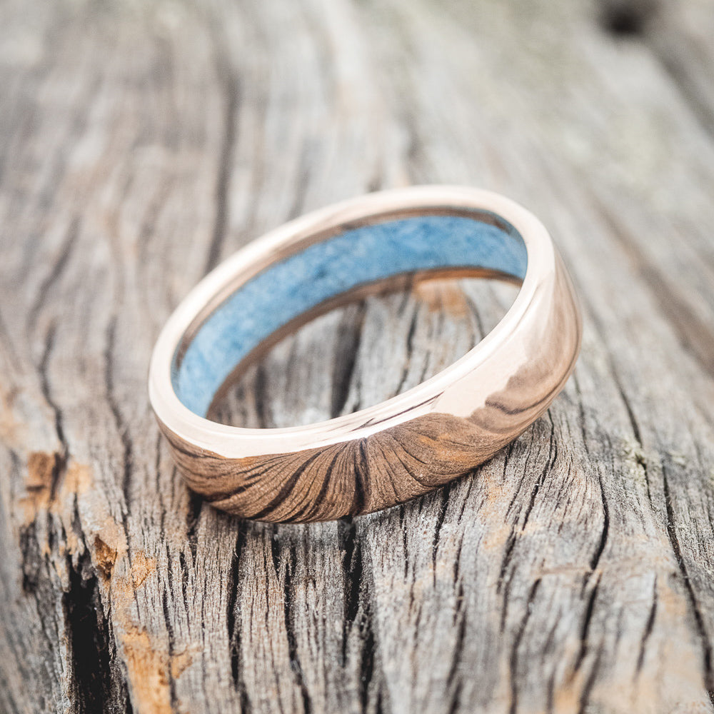 TURQUOISE LINED WEDDING BAND-5