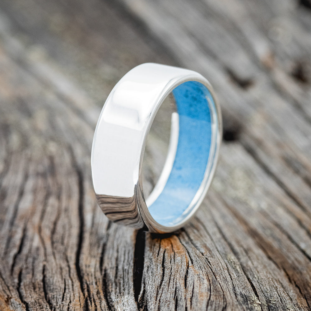 TURQUOISE LINED WEDDING BAND-9