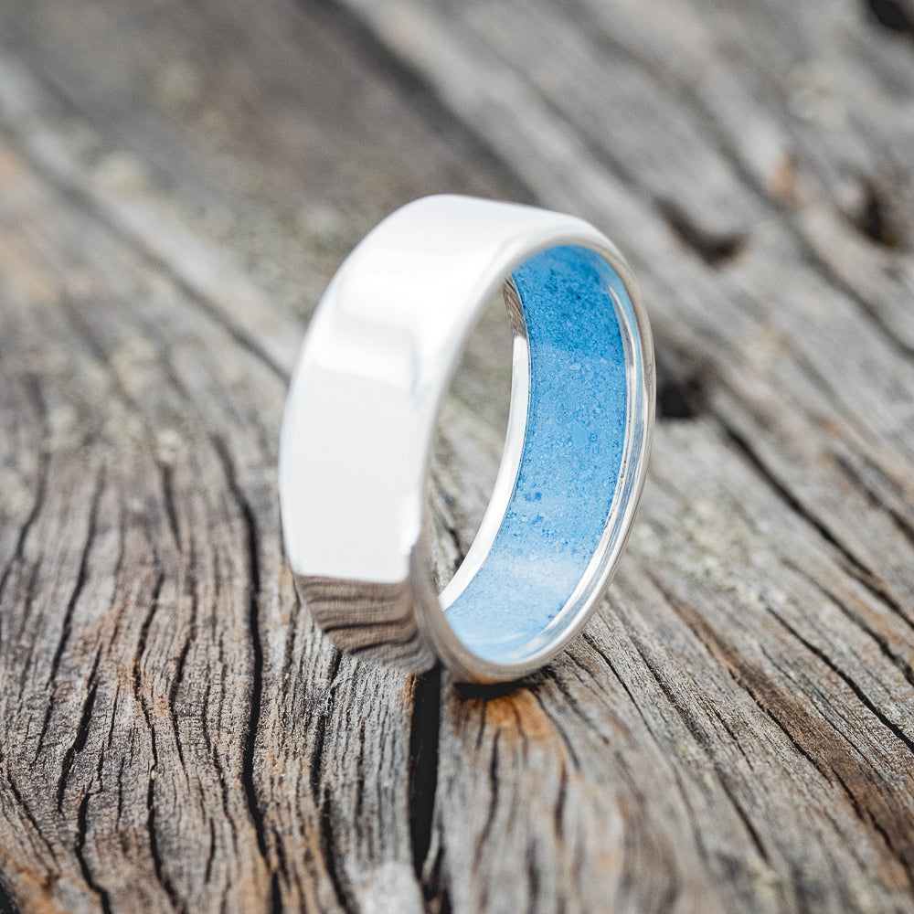 TURQUOISE LINED WEDDING BAND-10