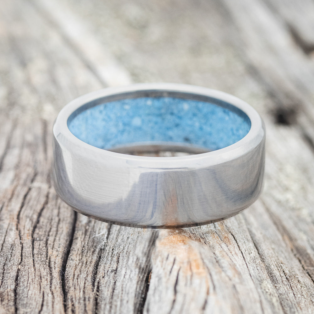 TURQUOISE LINED WEDDING BAND-7