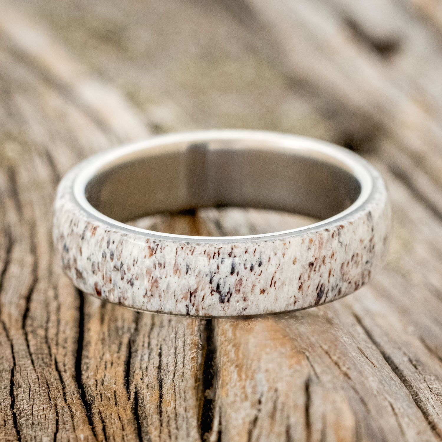 "HAVEN" - ANTLER WEDDING BAND - READY TO SHIP-3