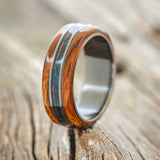 "GLEN" - IRONWOOD & PATINA COPPER WEDDING BAND - READY TO SHIP-4