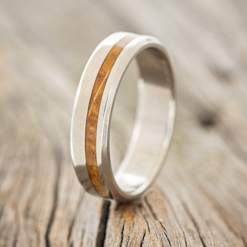 "VERTIGO" - WHISKEY BARREL OAK WEDDING BAND - READY TO SHIP-1