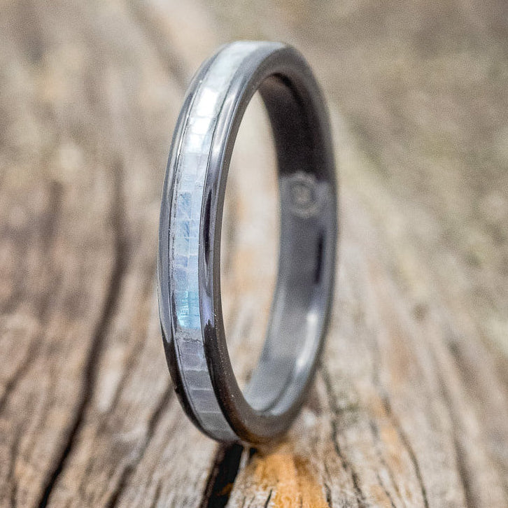 "ETERNA" - MOTHER OF PEARL WEDDING BAND-3