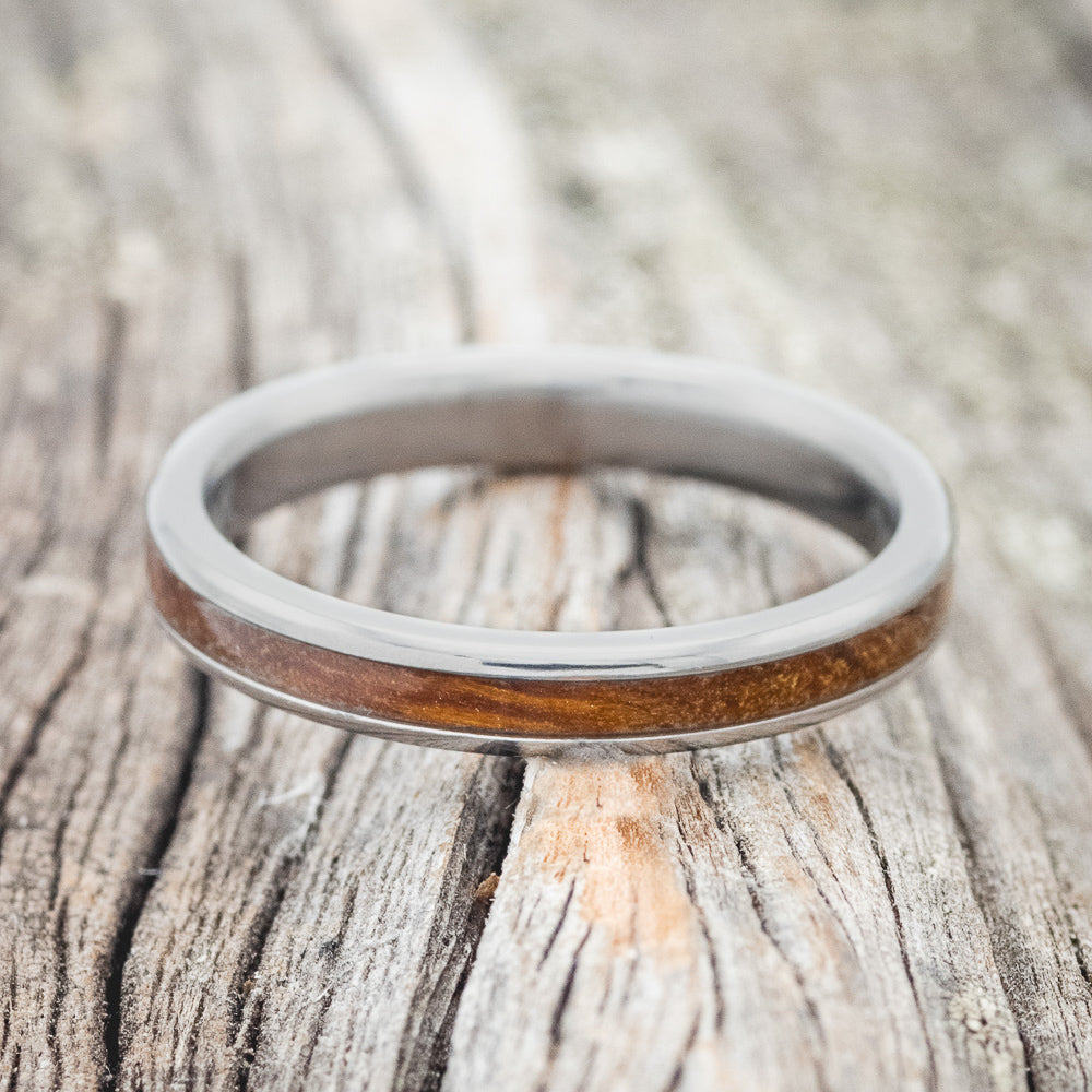 "ETERNA" - IRONWOOD STACKING WEDDING BAND-4