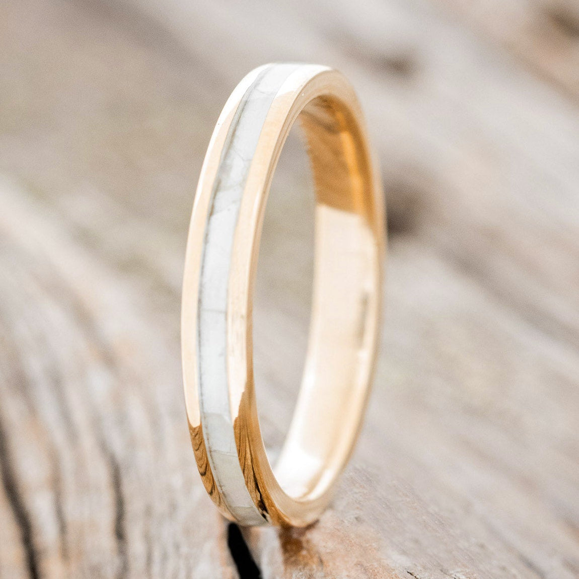 "ETERNA" - MOTHER OF PEARL WEDDING BAND-12