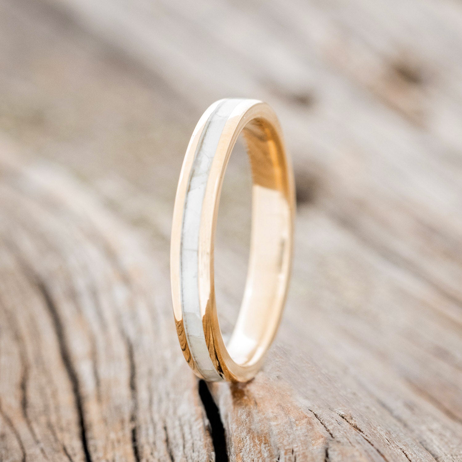 "ETERNA" - MOTHER OF PEARL WEDDING BAND-12