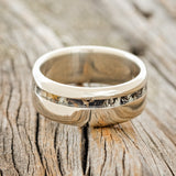 "VERTIGO" - CAMO WEDDING RING FEATURING A 14K GOLD BAND