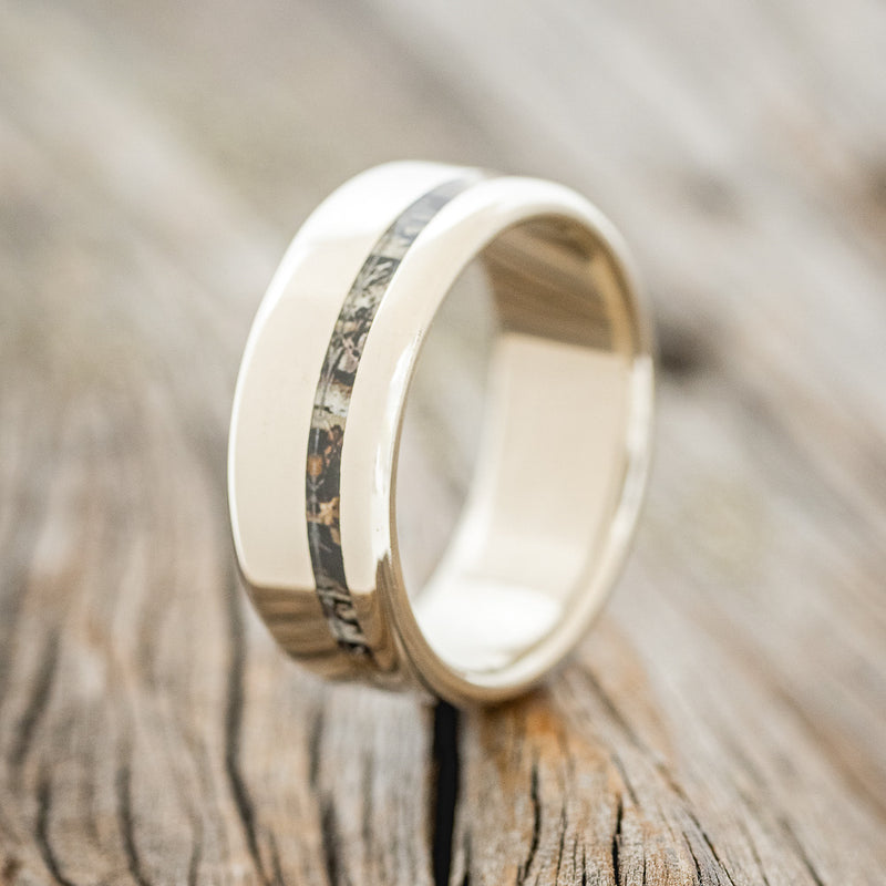 "VERTIGO" - CAMO WEDDING RING - 14K WHITE GOLD - SIZE 8 3/4-1