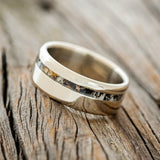 "VERTIGO" - CAMO WEDDING RING - 14K WHITE GOLD - SIZE 8 3/4-2