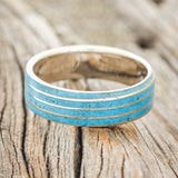 THREAD PATTERN TURQUOISE WEDDING BAND-3