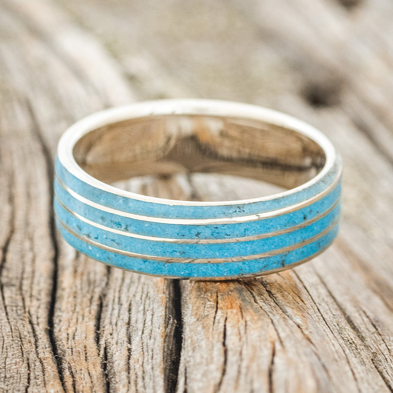 THREAD PATTERN TURQUOISE WEDDING BAND-3