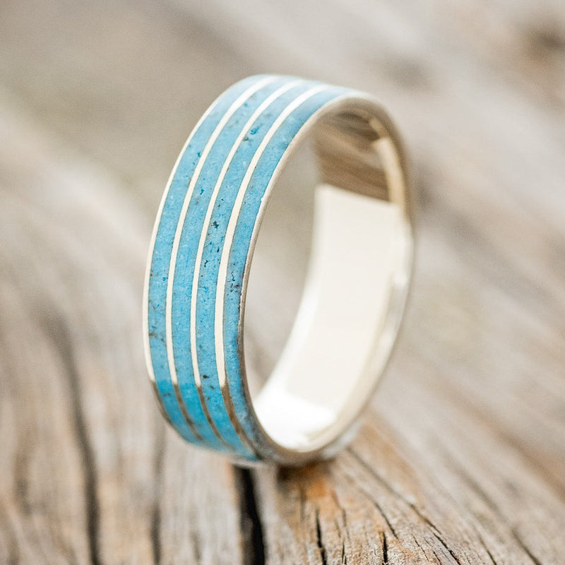 THREAD PATTERN TURQUOISE WEDDING BAND-1