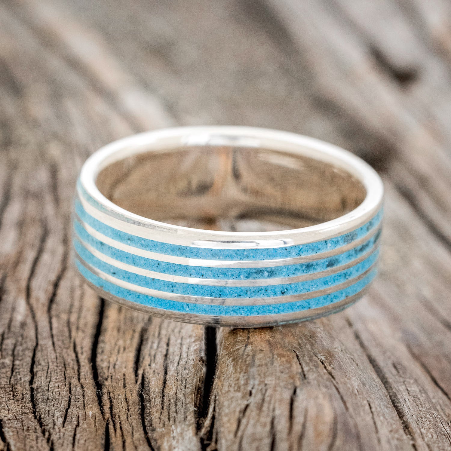 THREAD PATTERN TURQUOISE WEDDING BAND-6