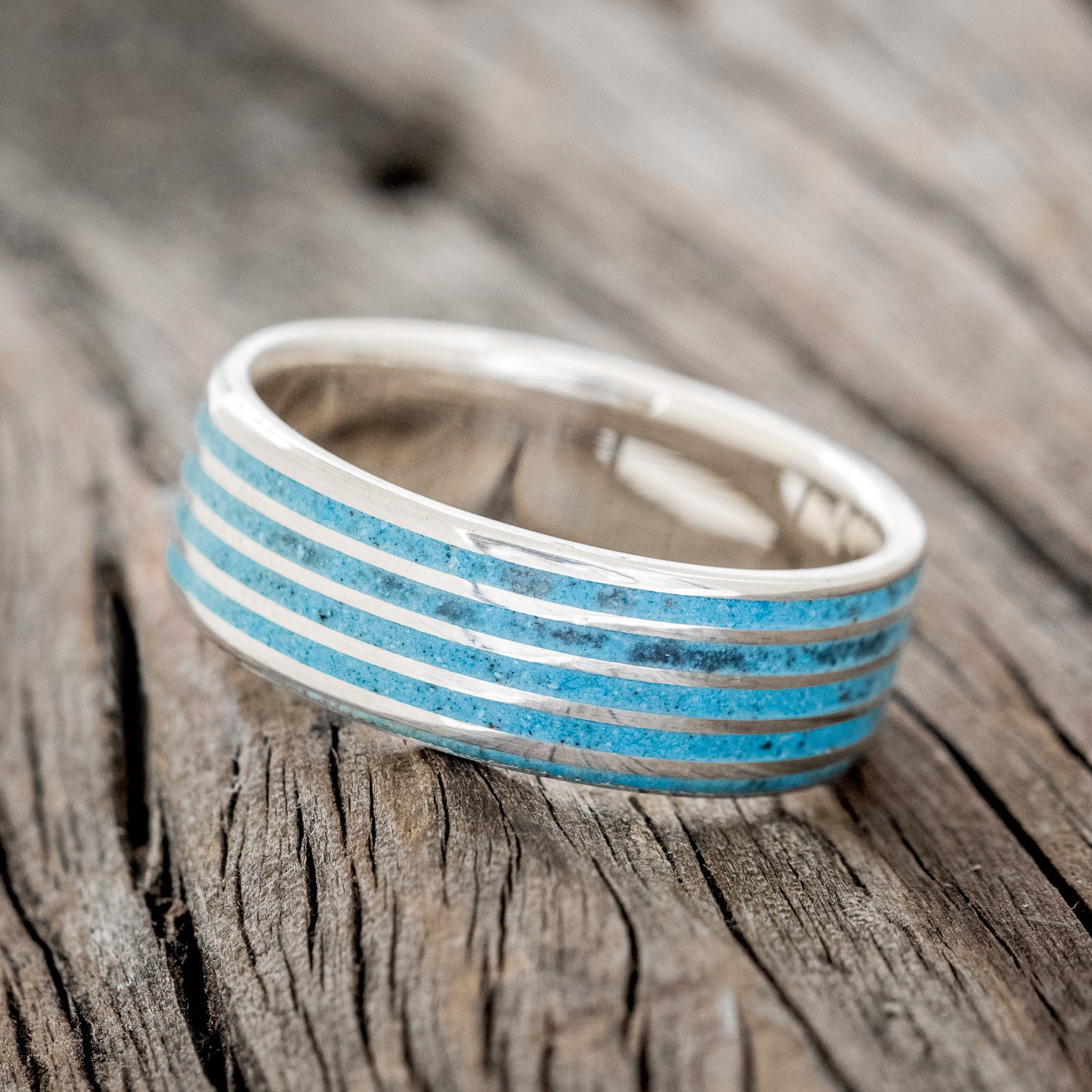 THREAD PATTERN TURQUOISE WEDDING BAND-5