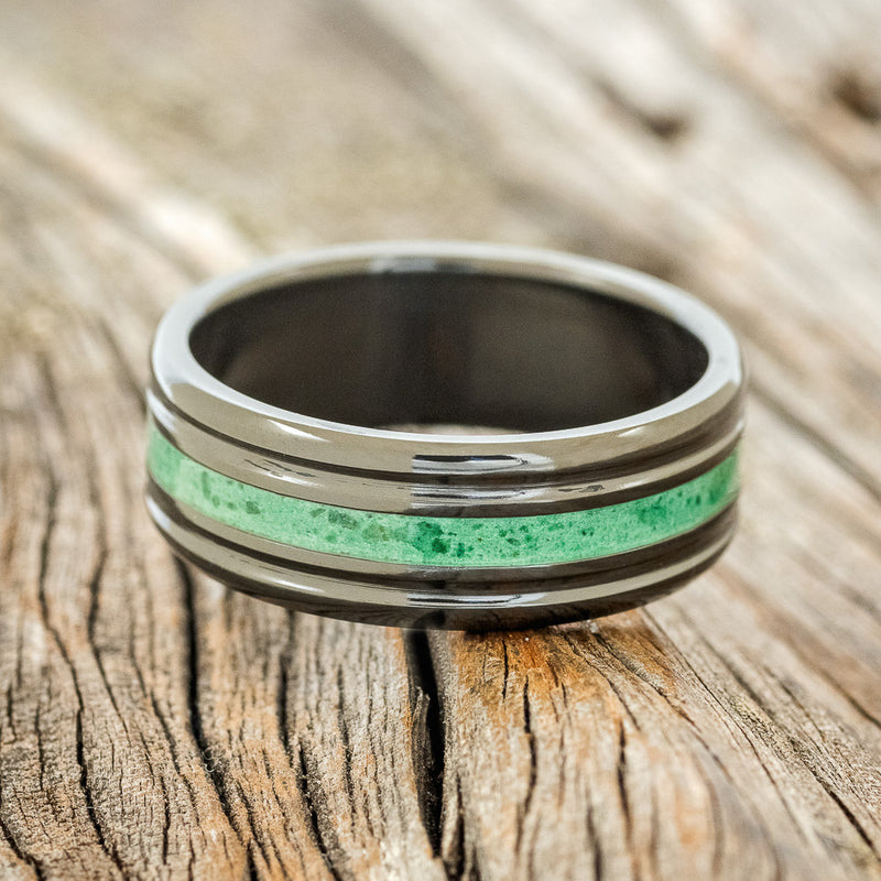 "AUSTIN" - MALACHITE WEDDING RING