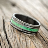 "AUSTIN" - MALACHITE WEDDING RING-2