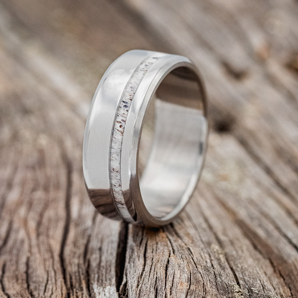 "VERTIGO" - MATCHING SET OF ANTLER WEDDING BANDS-2