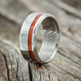 "VERTIGO" - RUBY RED OPAL WEDDING BAND - READY TO SHIP-1