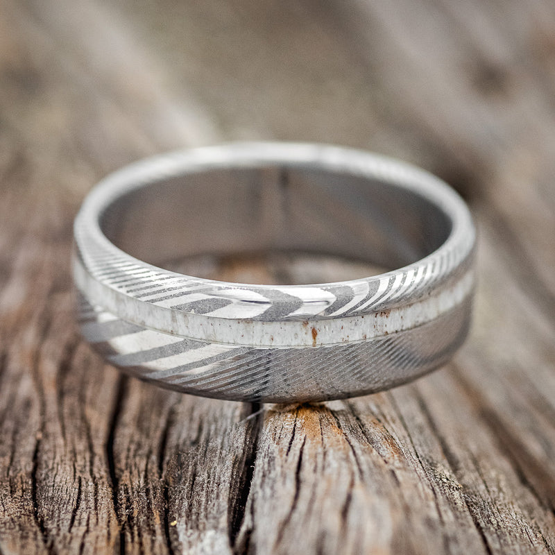 "VERTIGO" - ANTLER WEDDING RING - READY TO SHIP-13