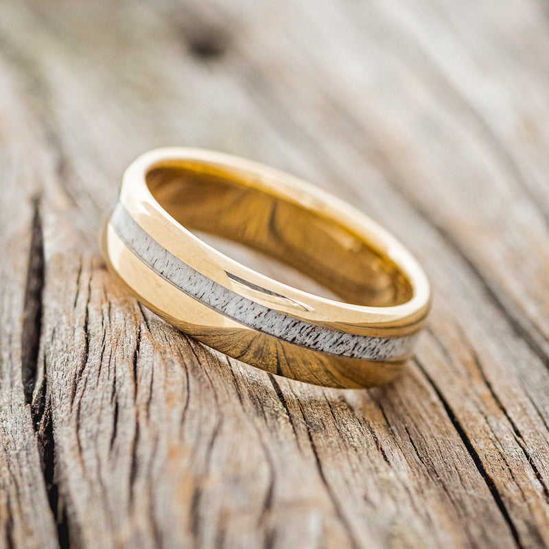 "VERTIGO" - ANTLER WEDDING RING FEATURING A 14K GOLD BAND-7