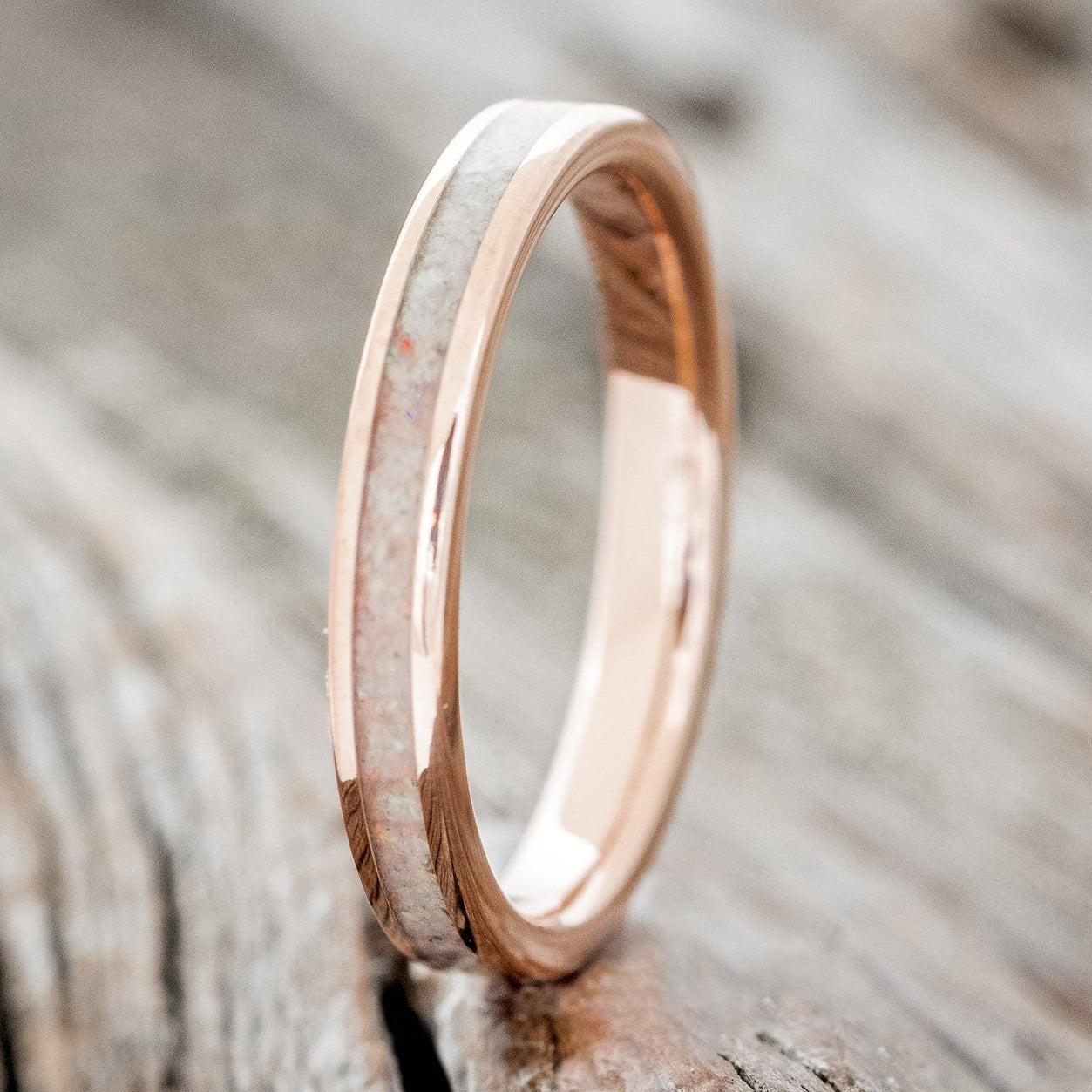 "ETERNA" - FIRE & ICE OPAL STACKING BAND-13