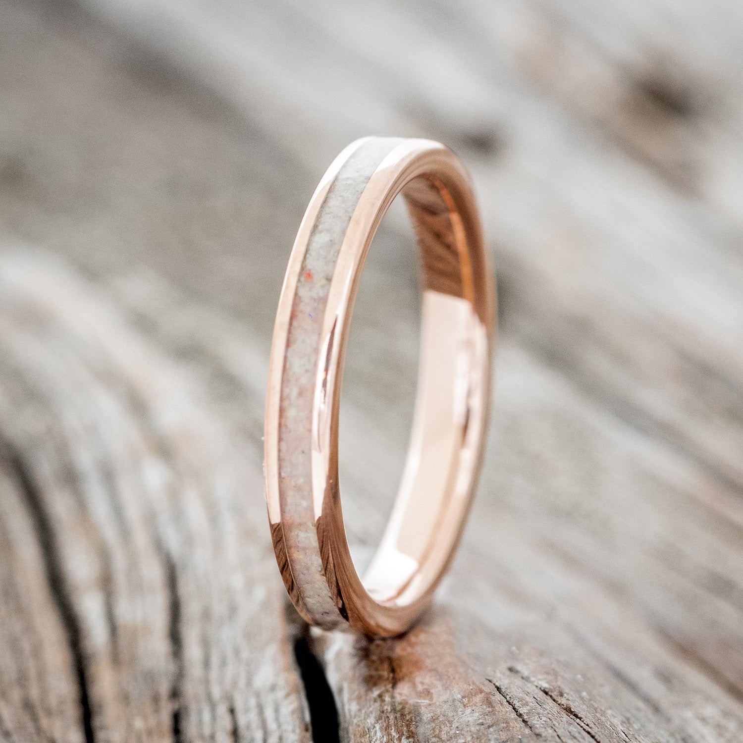 "ETERNA" - FIRE & ICE OPAL STACKING BAND-13