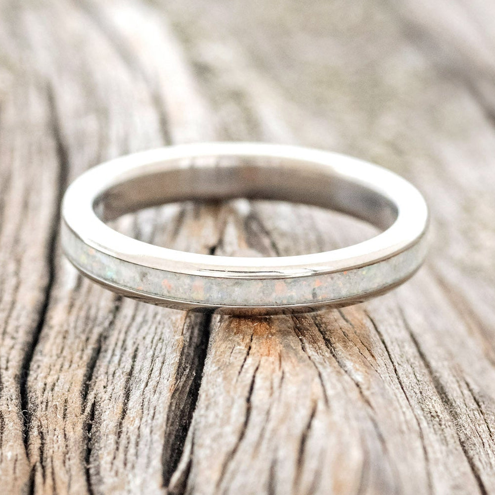 "ETERNA" - FIRE & ICE OPAL STACKING BAND-3