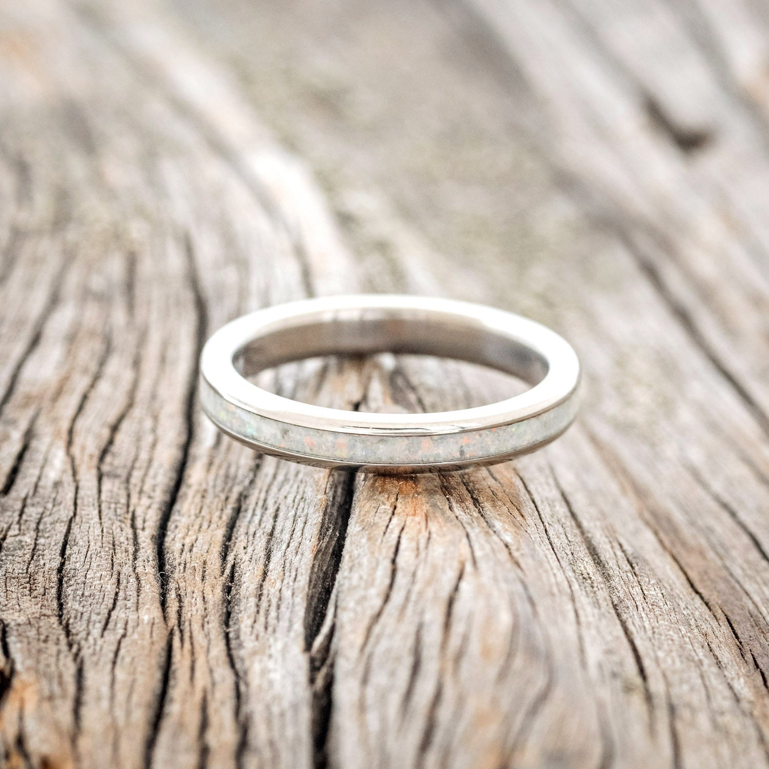 "ETERNA" - FIRE & ICE OPAL STACKING BAND-3