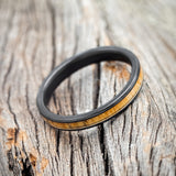 "ETERNA" - SPALTED MAPLE STACKING BAND FEATURING A BLACK ZIRCONIUM BAND