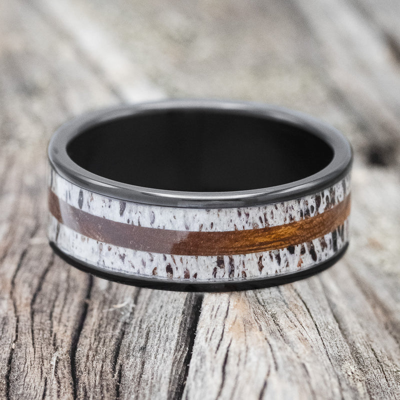 "RAINIER" - ANTLER & IRONWOOD WEDDING BAND-7