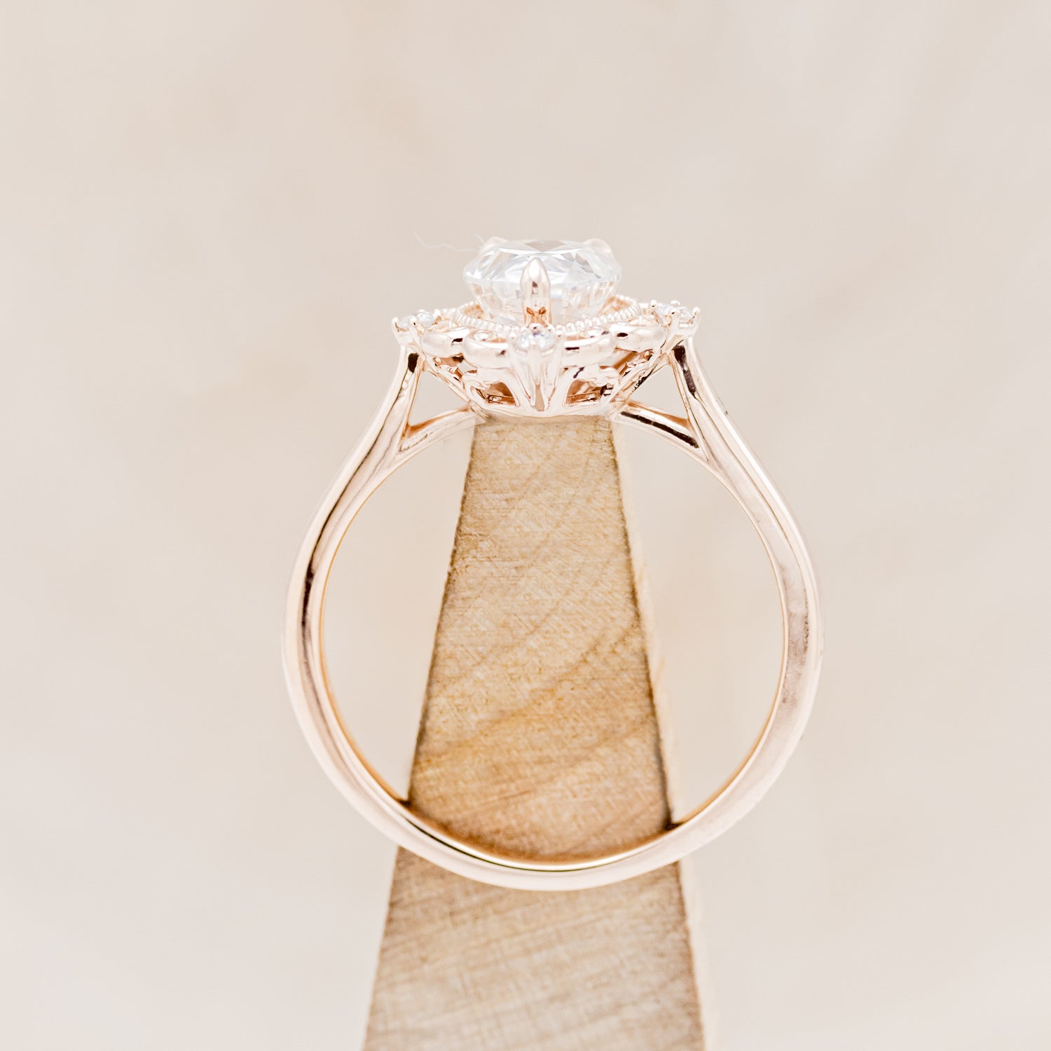 "VERA" - PEAR-SHAPED MOISSANITE ENGAGEMENT RING WITH DIAMOND ACCENTS-5