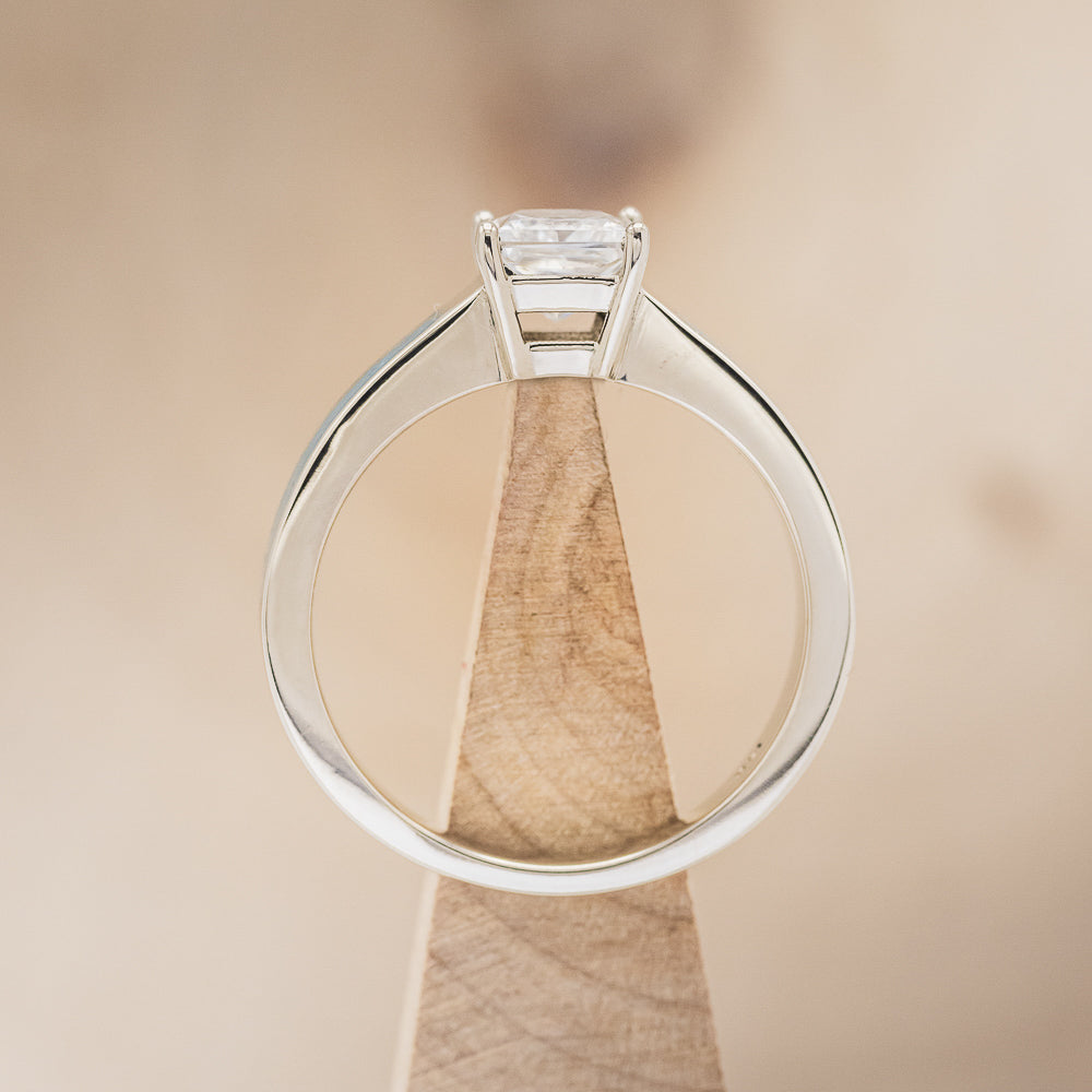 "EOTA" - PRINCESS CUT MOISSANITE ENGAGEMENT RING WITH TURQUOISE INLAYS-5