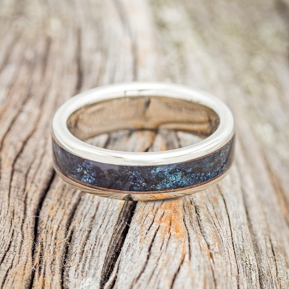 "RAINIER" - PATINA COPPER WEDDING BAND-6