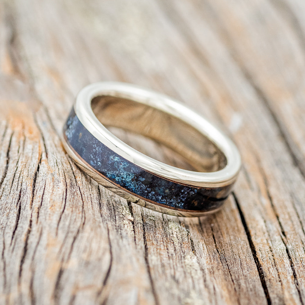 "RAINIER" - PATINA COPPER WEDDING BAND-5