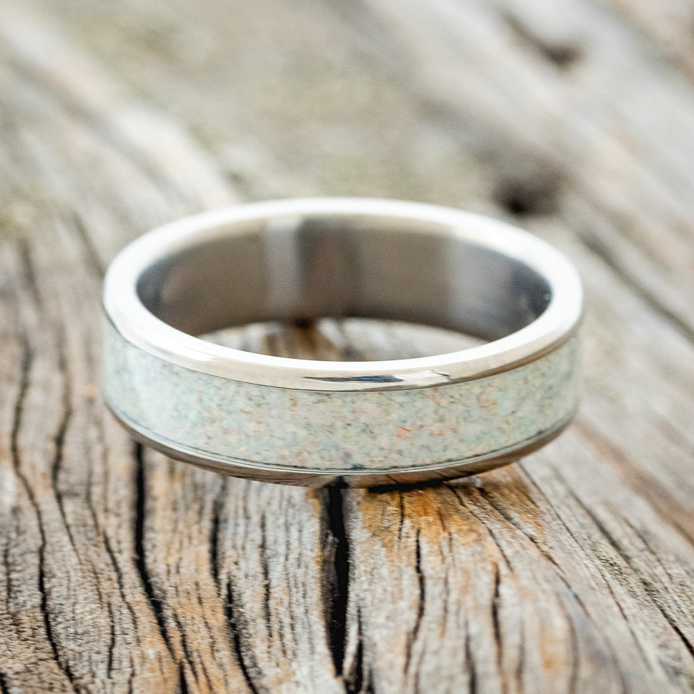 "RAINIER" - FIRE & ICE OPAL WEDDING BAND-3