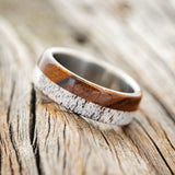 "ARLO" - ANTLER & IRONWOOD WEDDING BAND - READY TO SHIP-2