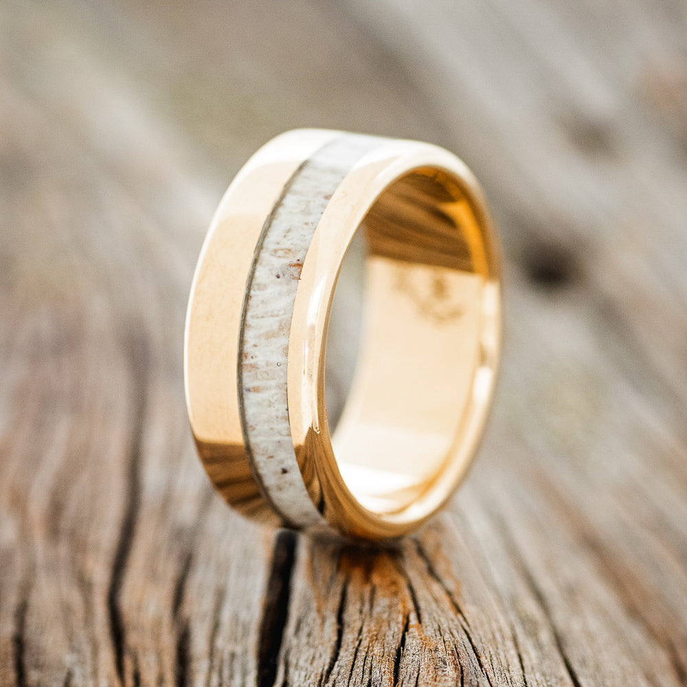 "CASTOR" - OFFSET ANTLER WEDDING RING-13