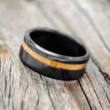 "VERTIGO" - OFFSET SPALTED MAPLE WEDDING BAND - READY TO SHIP-2