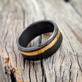 "VERTIGO" - OFFSET SPALTED MAPLE WEDDING BAND - READY TO SHIP-3