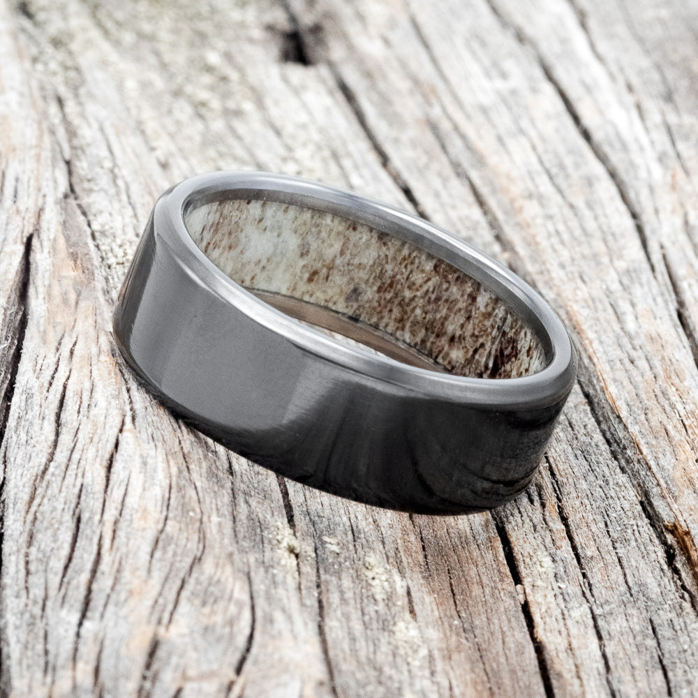 ANTLER LINED WEDDING BAND-10