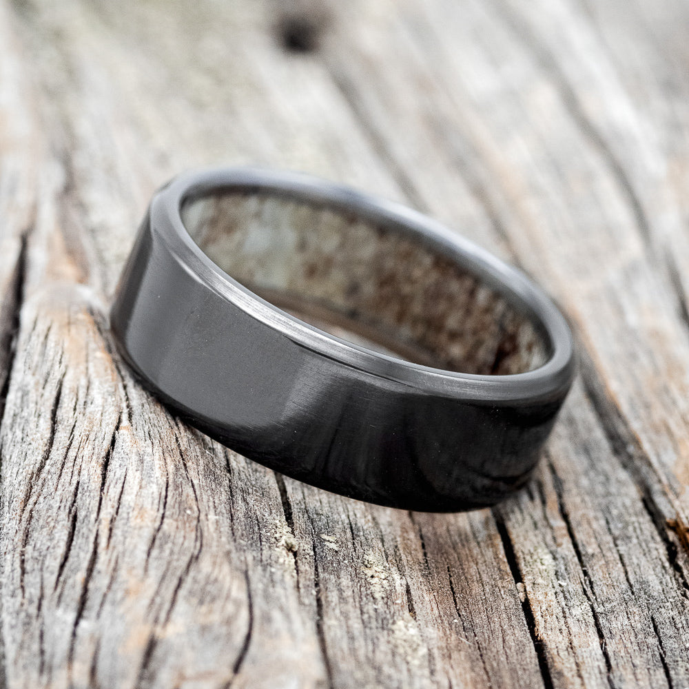 ANTLER LINED WEDDING BAND-9