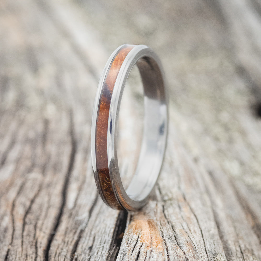 "VERTIGO" - MATCHING SET OF IRONWOOD WEDDING BANDS-3
