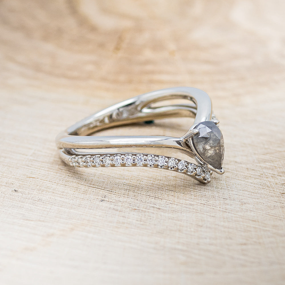 "CICELY" - ENGAGEMENT RING WITH DIAMOND ACCENTS - MOUNTING ONLY - SELECT YOUR OWN STONE-4