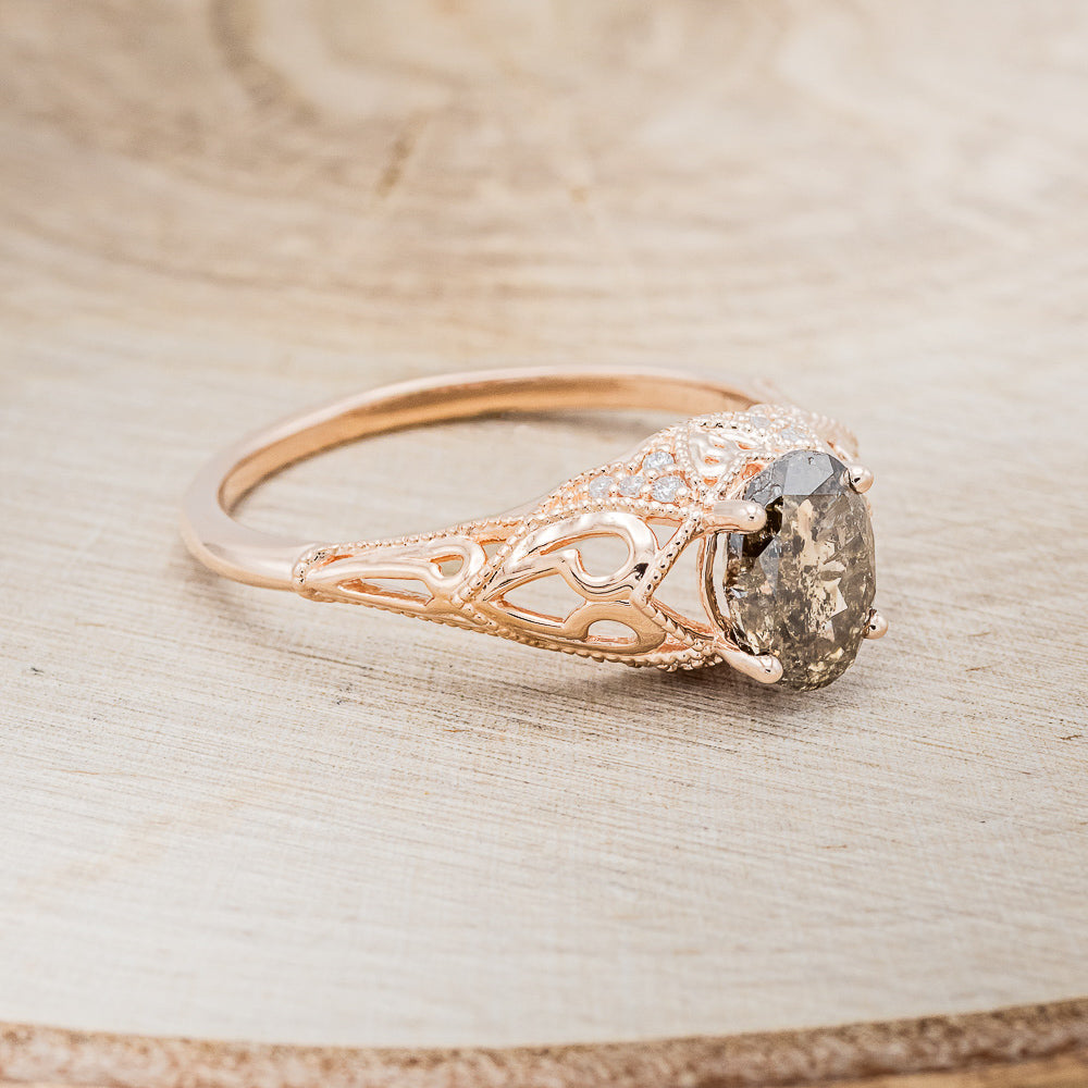 "RELICA" - ENGAGEMENT RING WITH DIAMOND ACCENTS - MOUNTING ONLY - SELECT YOUR OWN STONE-3