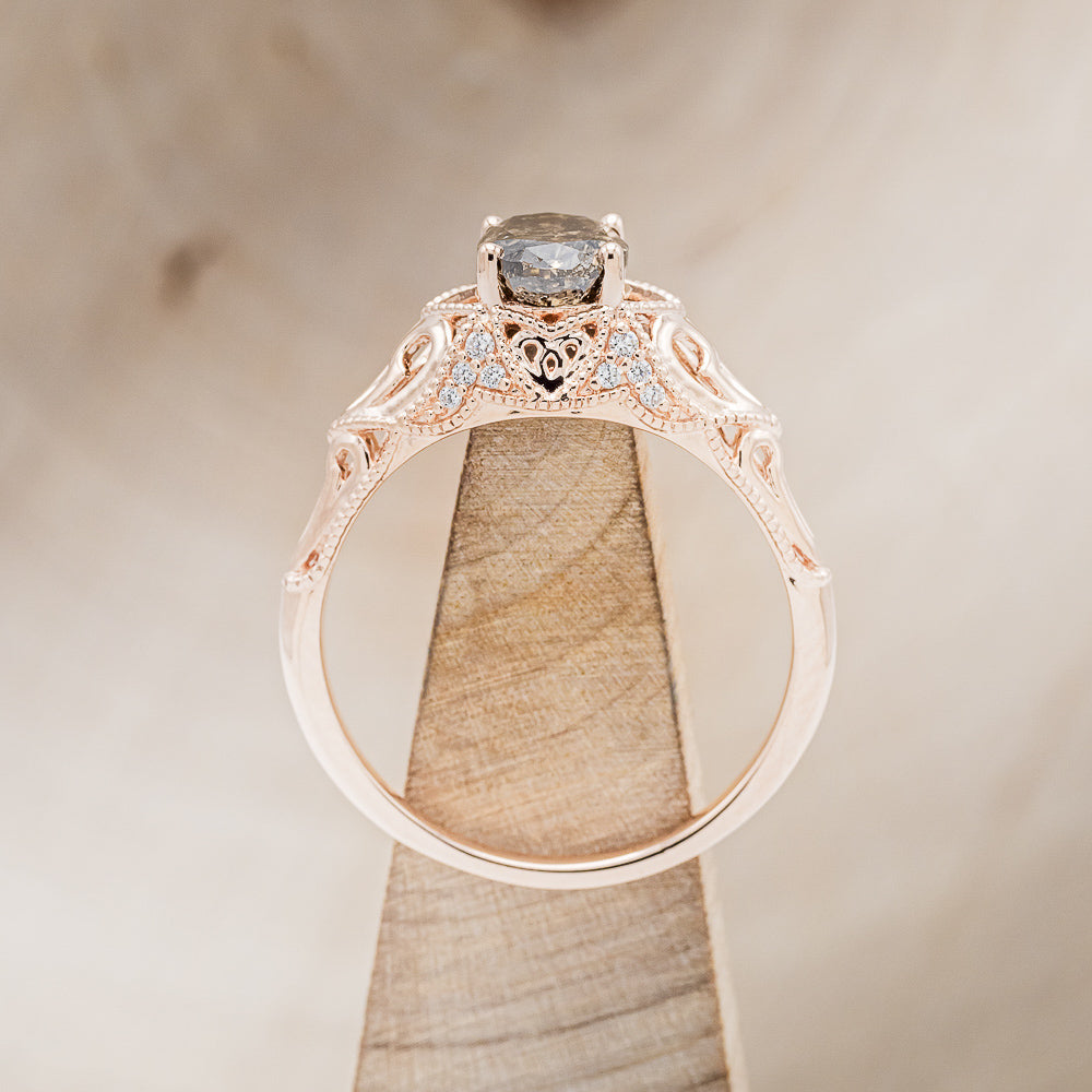 "RELICA" - ENGAGEMENT RING WITH DIAMOND ACCENTS - MOUNTING ONLY - SELECT YOUR OWN STONE-7