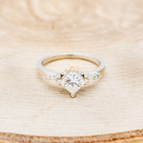 "LAYLA" - PRINCESS CUT MOISSANITE ENGAGEMENT RING WITH DIAMOND ACCENTS